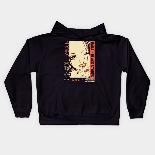 The Rockstar Within: Nana Osaki - Anime Girl Kids Hoodie by IKIGAISEKAI